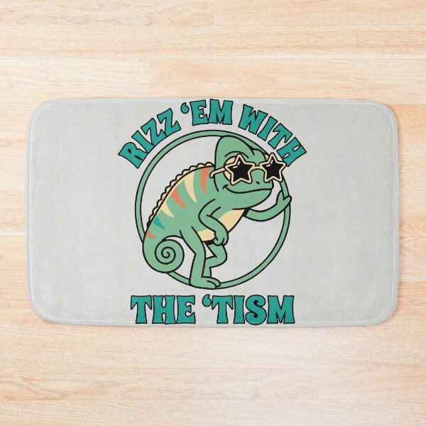 Item preview, Rizz 'Em With The 'Tism Retro Chameleon designed and sold by DigitalGlade.