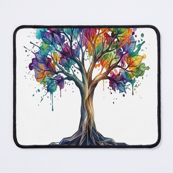 Item preview, Cosmic Tree of Life - Psychedelic Watercolor & Sacred Geometry Art designed and sold by moses10.