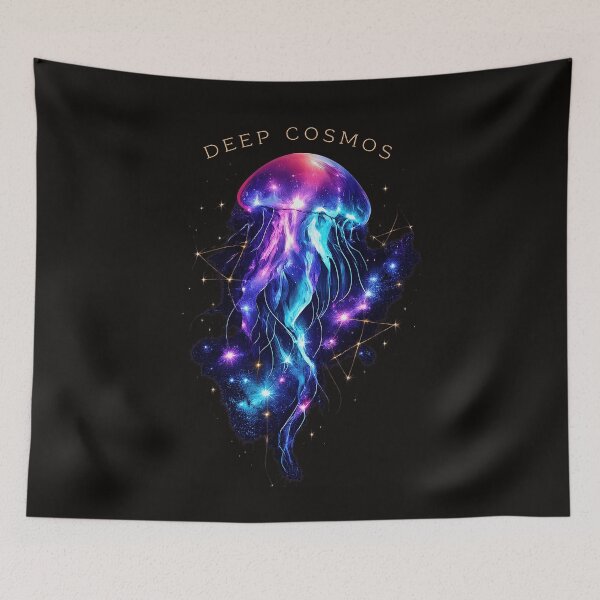 Item preview, Bioluminescent Cosmic Jellyfish Space Nebula Galaxy Art designed and sold by EXATEES  ⭐⭐⭐⭐⭐.