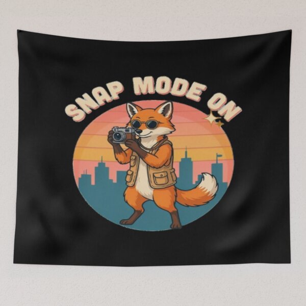 Item preview, Snap Mode On Fox Photographer Retro Sunset Graphic designed and sold by DailySparks.