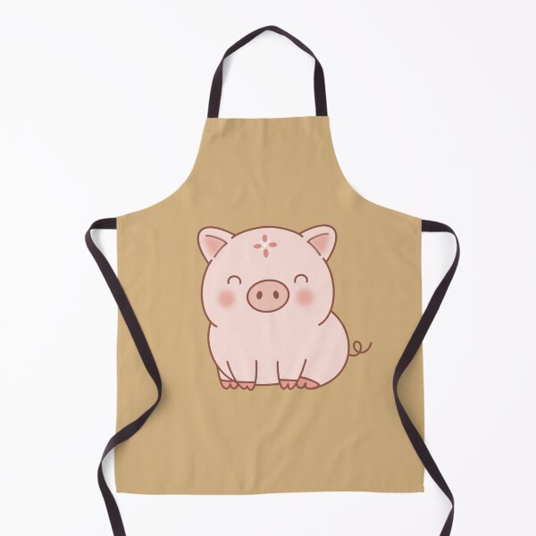 Item preview, Lovely Pink Pig Cartoon Character Farm Animal Portrait Illustration designed and sold by Teenidesign .