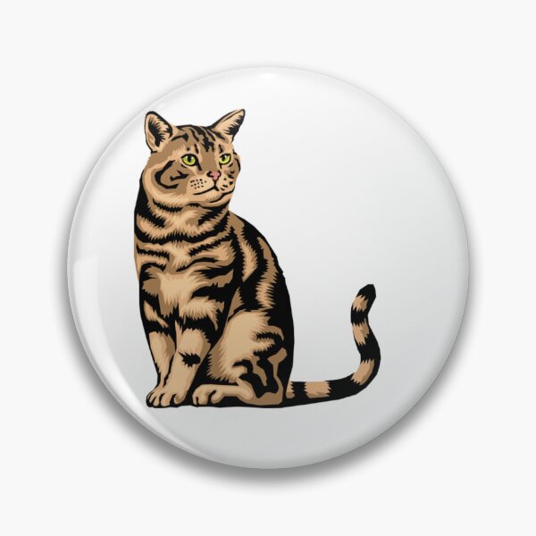Item preview, Beautiful Tabby Cat Portrait Illustration designed and sold by DailyDoodlesBySumbul.