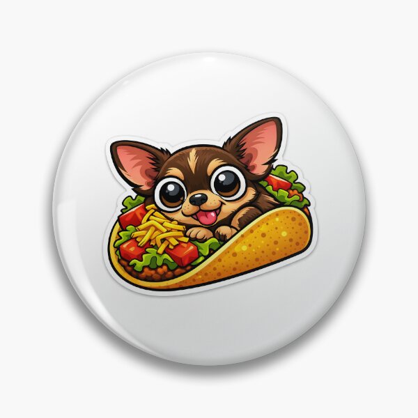 Item preview, Funny Cute Chihuahua Puppy Crunch Taco Shell Sticker designed and sold by yanejoy.