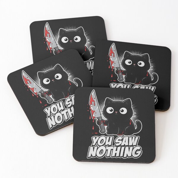 Item preview, You Saw Nothing Bloody Black Cat designed and sold by TshirtsOnline-.