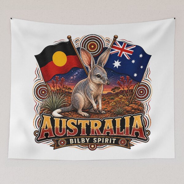 Item preview, Land of Many Stories – Aboriginal-Inspired Map Design designed and sold by Holiday-Hunter.