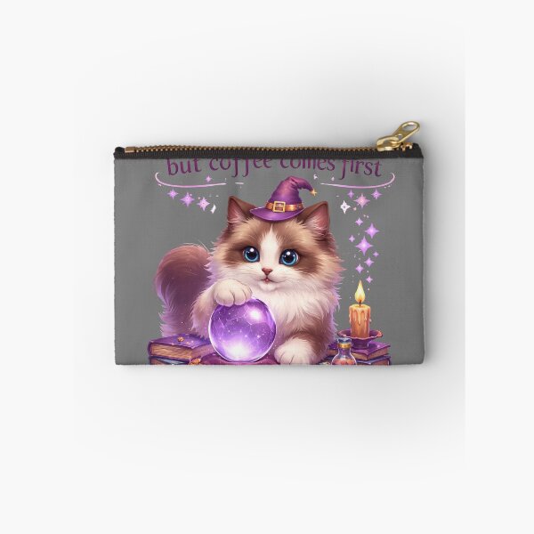 Item preview, Funny Magic Is Real But Coffee Comes First Wizard Cat designed and sold by BarkAndArt.