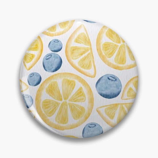 Item preview, Fresh lemon and blueberry citrus pattern designed and sold by Luv4tete.
