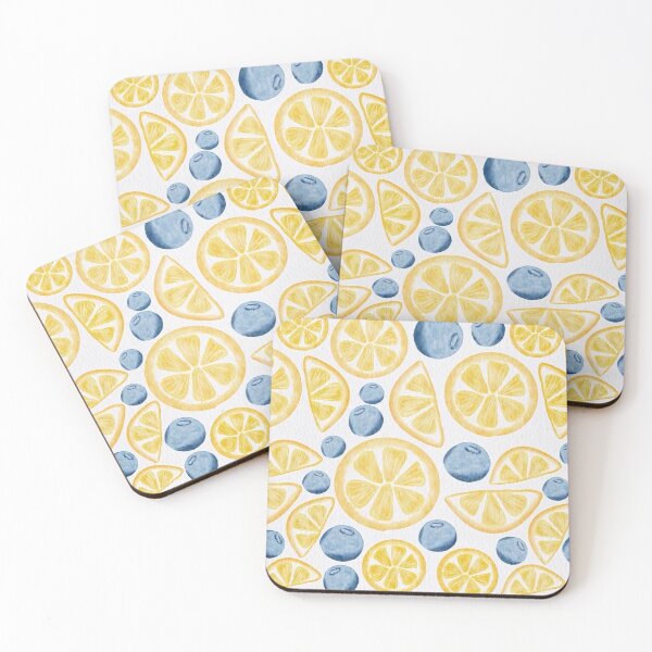 Item preview, Fresh lemon and blueberry citrus pattern designed and sold by Luv4tete.
