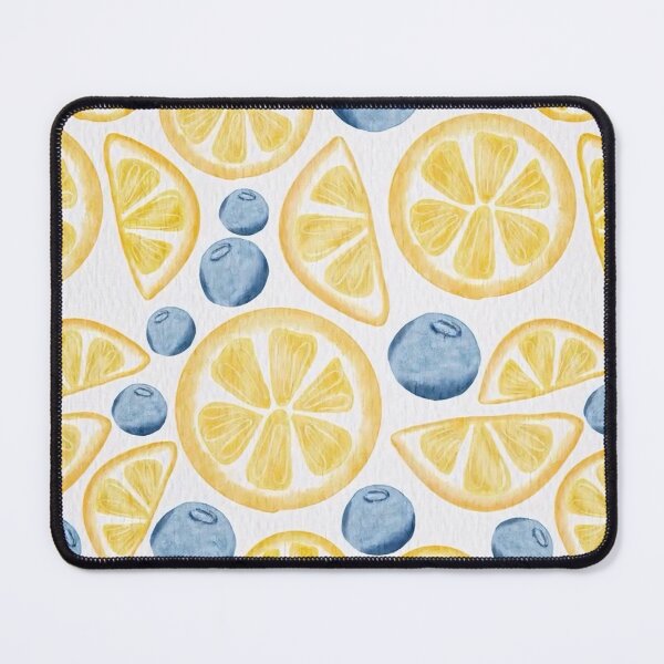 Item preview, Fresh lemon and blueberry citrus pattern designed and sold by Luv4tete.
