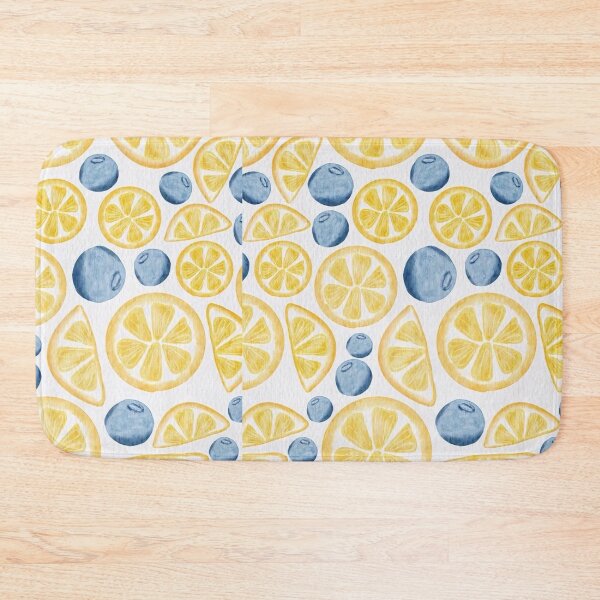 Item preview, Fresh lemon and blueberry citrus pattern designed and sold by Luv4tete.