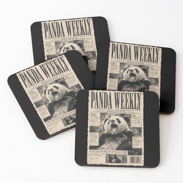 Item preview, Panda Weekly Funny Newspaper Panda Vintage Retro Graphic T-Shirt designed and sold by Gremlin Hours.