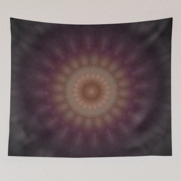 Item preview, Vibrant Purple Orange Mandala Harmony Art designed and sold by IntelliMindDesigns.
