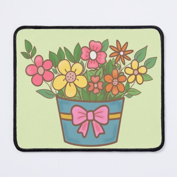 Item preview, Aesthetic Spring Floral Bouquet in Woven Basket Garden Flower Art⁠ designed and sold by Teenidesign .