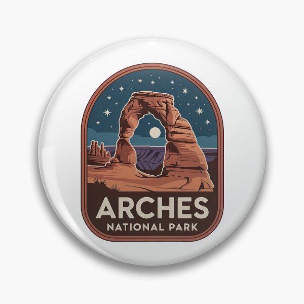 Item preview, Arches National Park Vintage Travel Badge designed and sold by Teelogic.