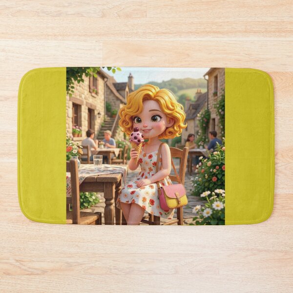 Item preview, Cute Girl Eating Cherry Icecream designed and sold by Azurart2.