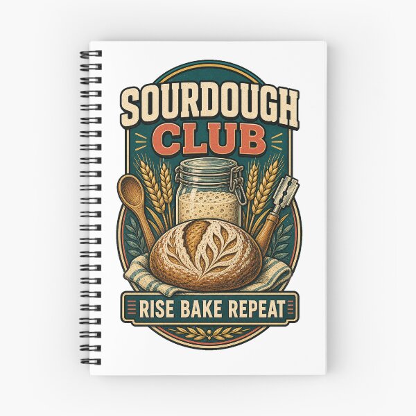 Item preview, Sourdough Club Rise Bake Repeat designed and sold by Emma Studio.