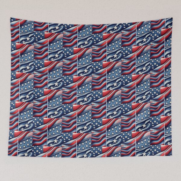 Item preview, Vintage Denim Flag by Baby Llama designed and sold by babyllama.