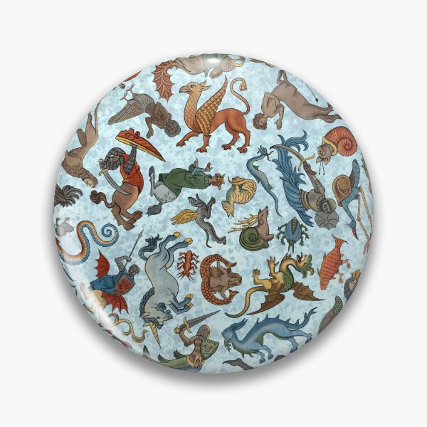 Item preview, Medieval Marginalia Creature of Myth on Grey designed and sold by JENetics Design.