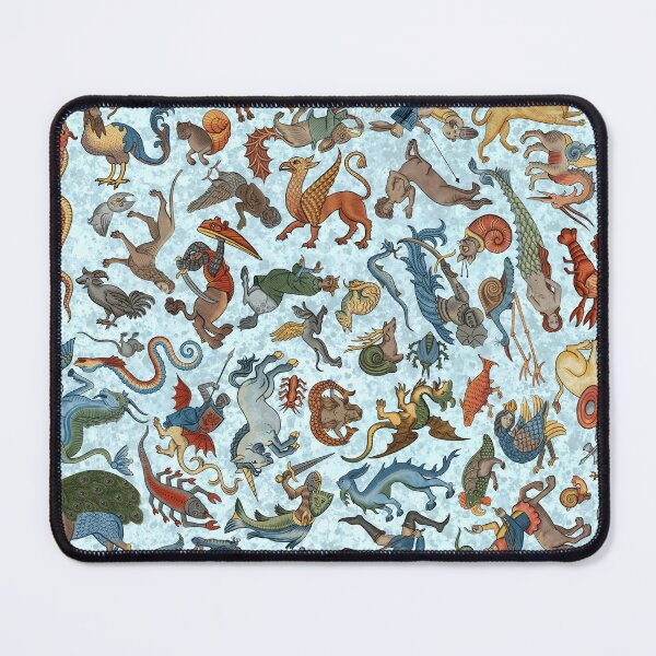 Item preview, Medieval Marginalia Creature of Myth on Grey designed and sold by JENetics Design.