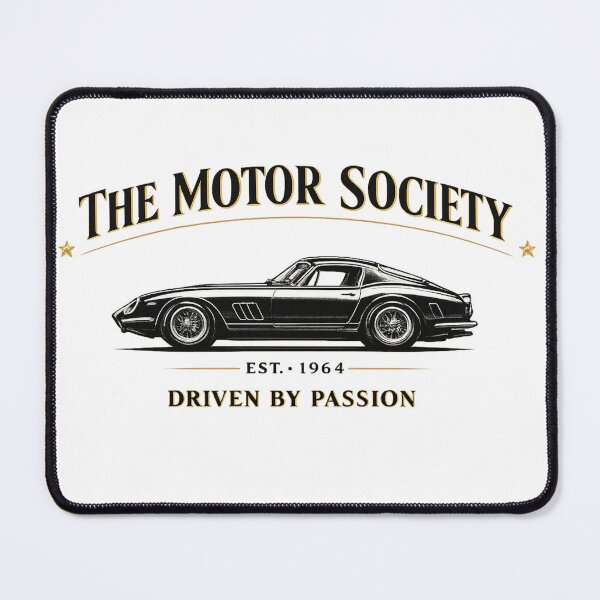 Item preview, The Motor Society – Luxury Vintage Car Club Design | 1960s Grand Touring Automotive Art designed and sold by Ivory Code.