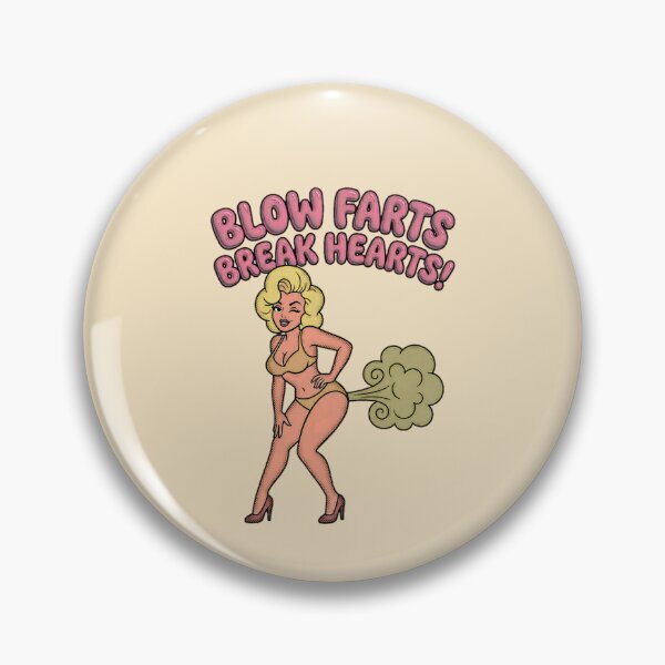 Item preview, Blow Farts Break Hearts Vintage Pin-Up Graphic — Funny Adult Humor Attitude  designed and sold by SkTee2k.