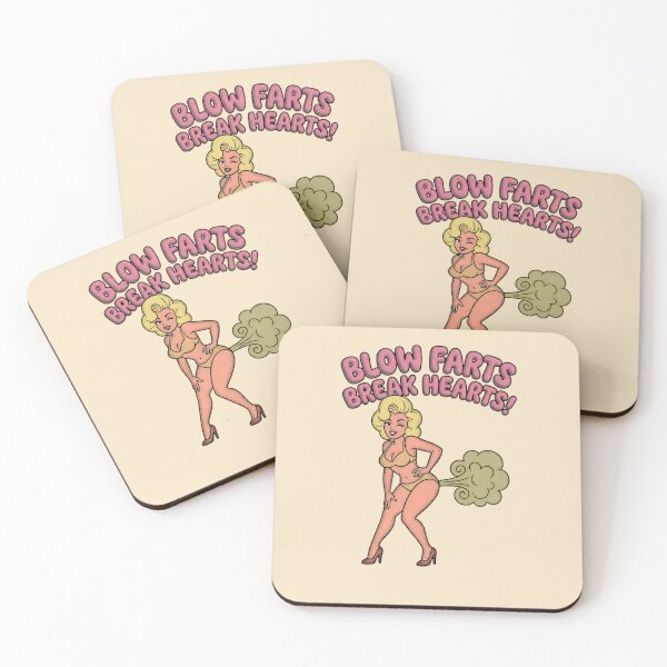 Item preview, Blow Farts Break Hearts Vintage Pin-Up Graphic — Funny Adult Humor Attitude  designed and sold by SkTee2k.