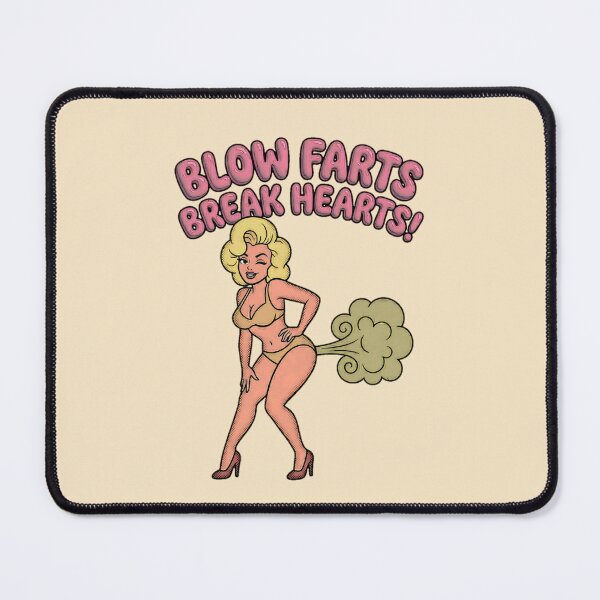 Item preview, Blow Farts Break Hearts Vintage Pin-Up Graphic — Funny Adult Humor Attitude designed and sold by SkTee2k.