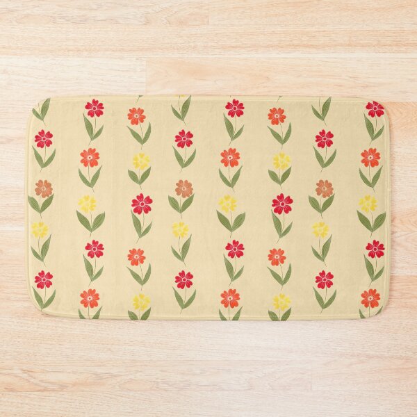 Item preview, Marigold Garland – Hand-Painted Floral Stripe Pattern in Honey Cream designed and sold by Piret Victoria Ribas.