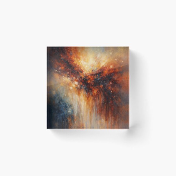 Item preview, Fiery Horizon Abstract Expressionist Art Print designed and sold by Joey Santiago.