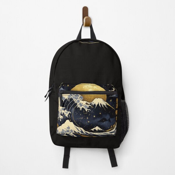 Item preview, Celestial Japanese Great Wave Mt Fuji Gold Watercolor designed and sold by EXATEES  ⭐⭐⭐⭐⭐.
