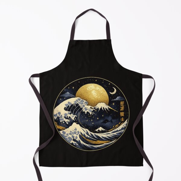 Item preview, Celestial Japanese Great Wave Mt Fuji Gold Watercolor designed and sold by EXATEES ⭐⭐⭐⭐⭐.