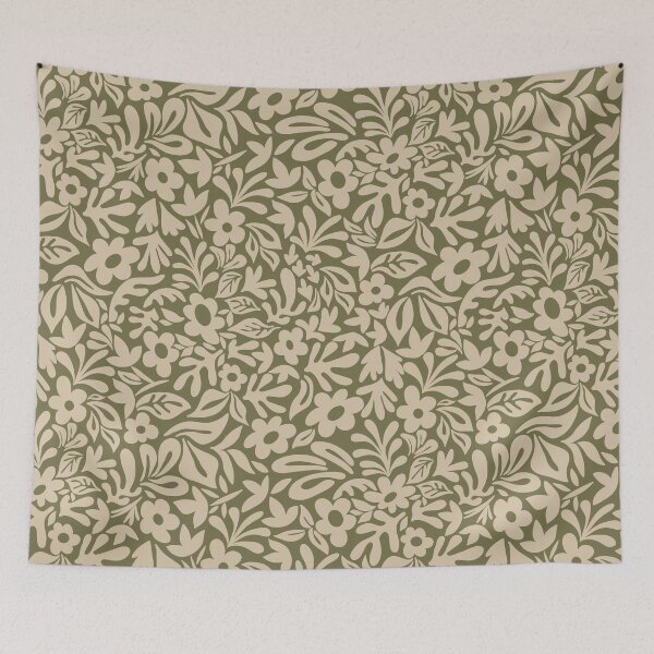 Item preview, Minimalist Core - Olive Drab & Light Khaki Beige designed and sold by Fabricatemyart.