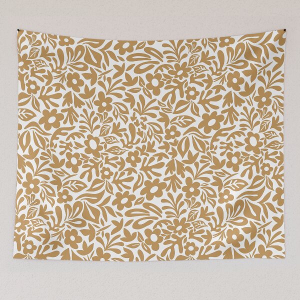 Item preview, Minimalist Core - white & warm gold designed and sold by Fabricatemyart.