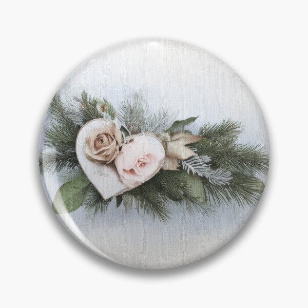 Item preview, Minimal winter floral bouquet with pine and roses designed and sold by olenapetol.