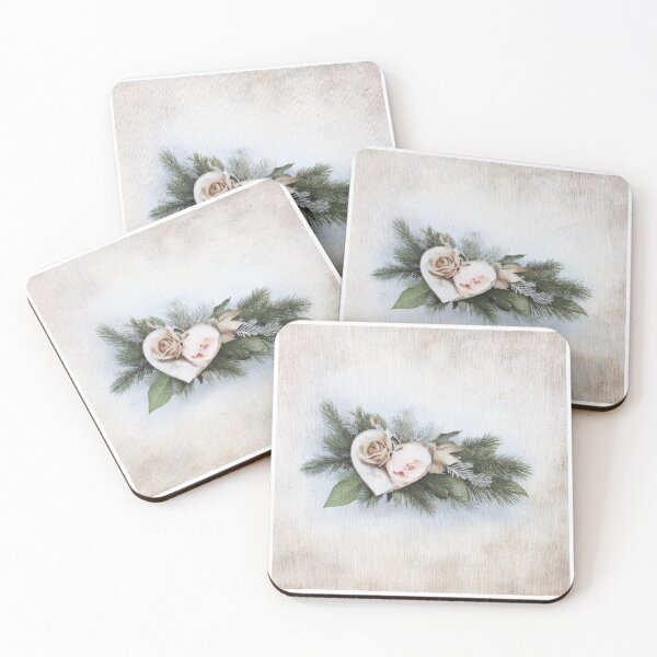 Item preview, Minimal winter floral bouquet with pine and roses designed and sold by olenapetol.