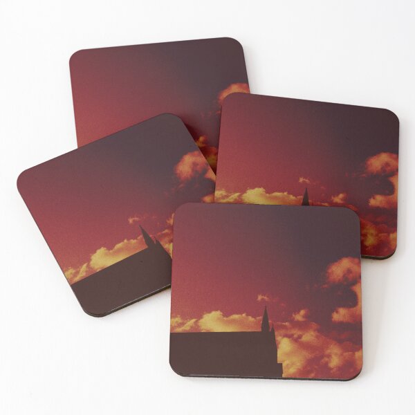 Item preview, dunblane cathedral (scotland) against a red sky (may 2026) designed and sold by photosbykel.