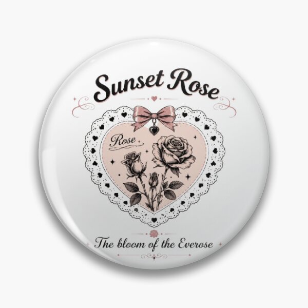 Item preview, Sunset Rose Coquette Heart Lace Design designed and sold by AveniaOficial.