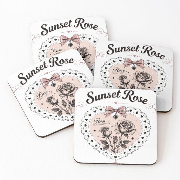 Item preview, Sunset Rose Coquette Heart Lace Design designed and sold by AveniaOficial.