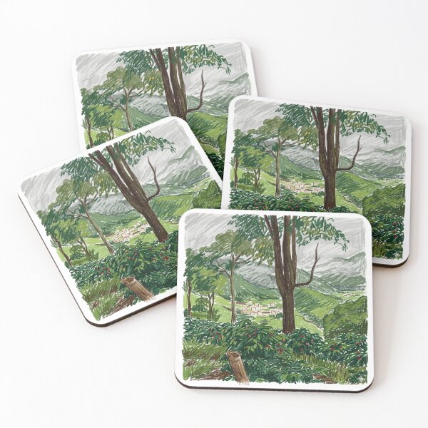 Item preview, Small village nestled among coffee plantations and mountains designed and sold by CristianCEB.
