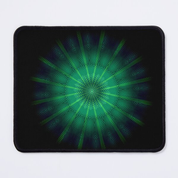 Item preview, Arte de explosión de estrellas con mandala verde vibrante designed and sold by IntelliMindDesigns.