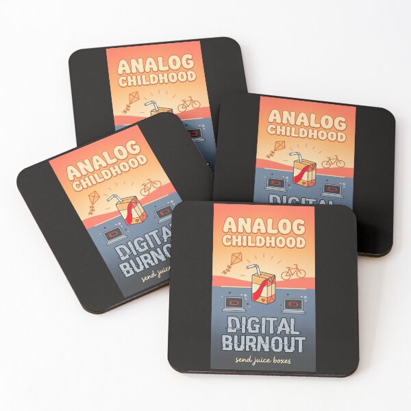 Aperçu de l'œuvre Analog Childhood Digital Burnout Send Juice Boxes — Funny Millennial Nostalgia créée et vendue par EXATEES ⭐⭐⭐⭐⭐.