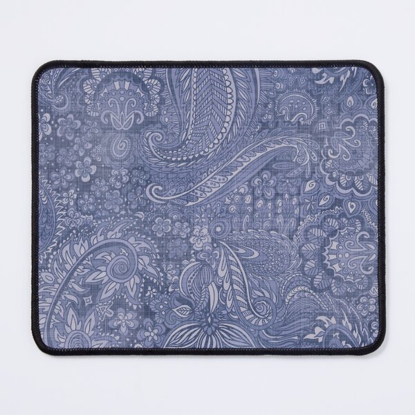Item preview, Worn blue denim paisley designed and sold by Marcia and Ron Stacy Studios.