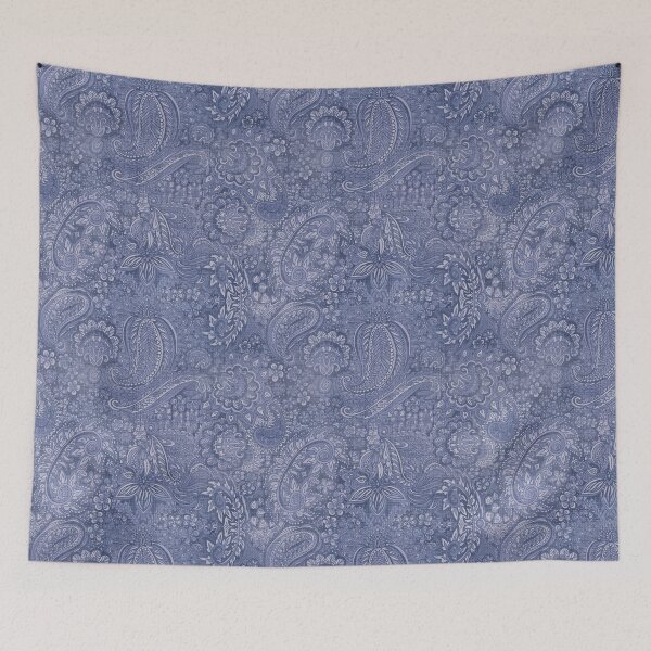 Item preview, Worn blue denim paisley  designed and sold by Marcia and Ron Stacy Studios.