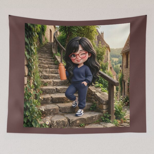 Item preview, Sporty Woman Holding Drink Bottle designed and sold by Azurart2.