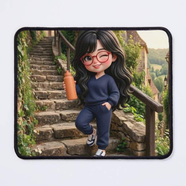 Item preview, Sporty Woman Holding Drink Bottle designed and sold by Azurart2.