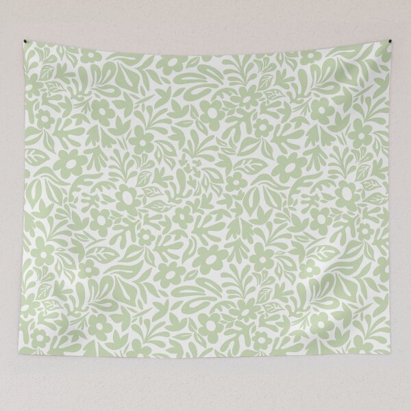 Item preview, Minimalist Core -  White Soft Olive Green designed and sold by Fabricatemyart.