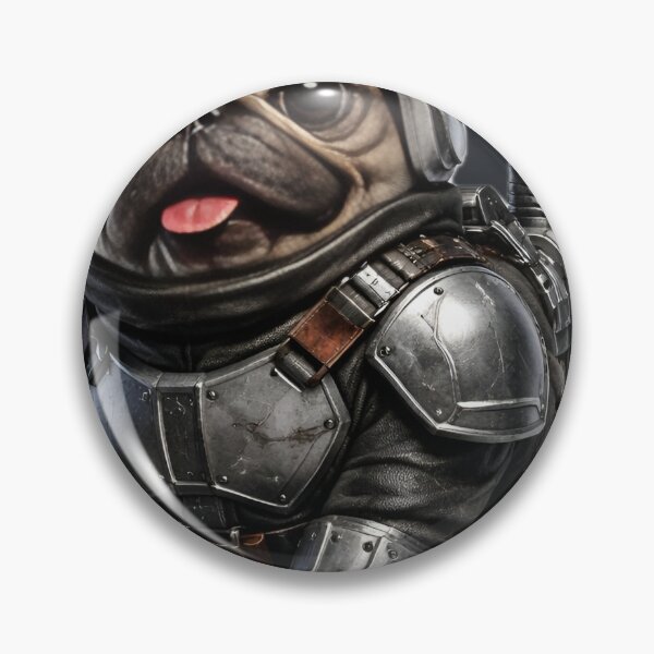 Item preview, Cute Interstellar Bounty Hunter Pug Dog Art designed and sold by BarkAndArt.