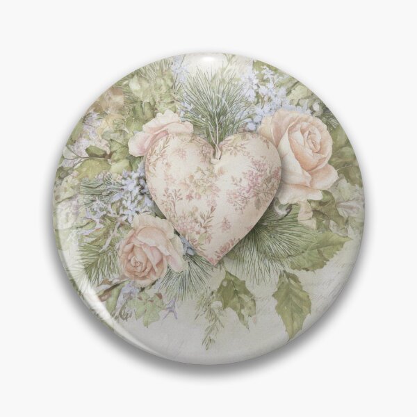 Item preview, Romantic floral heart with vintage roses designed and sold by olenapetol.
