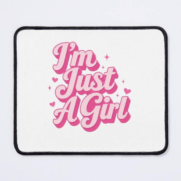Item preview, I'm Just A Girl Pink Coquette Retro Typography designed and sold by AveniaOficial.
