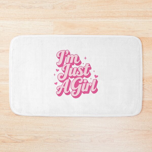 Item preview, I'm Just A Girl Pink Coquette Retro Typography designed and sold by AveniaOficial.
